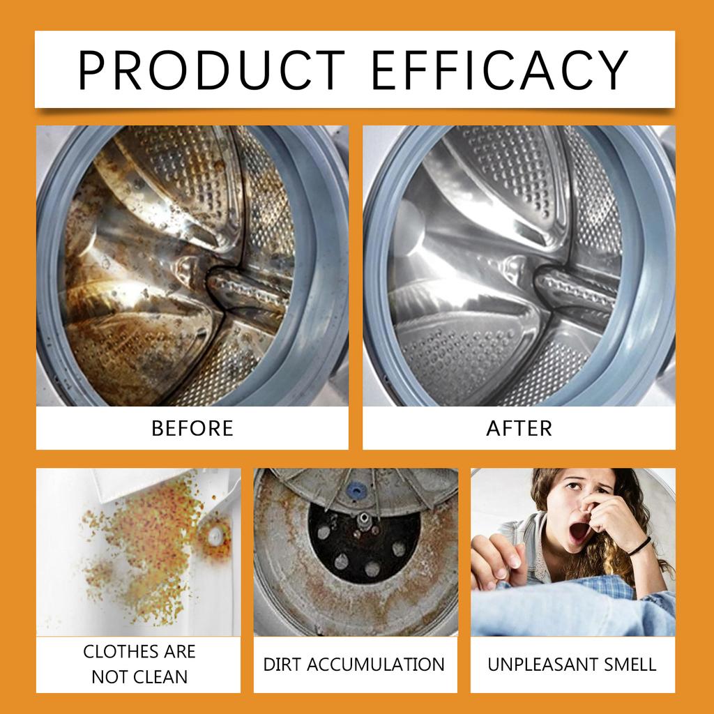 Potente Pulitore per Lavatrice Rimuove Macchie Difficili Deodorante Decontaminazione Sporco Cura Quotidiana Domestica Agente Pulente