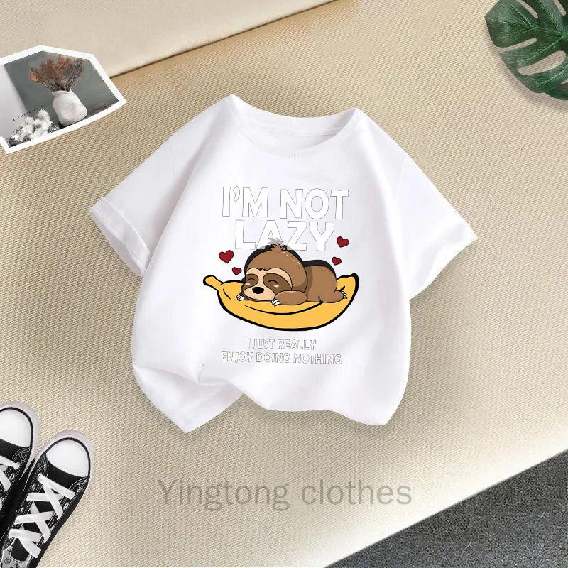 Summer Boys and Girls Short Sleeved T-shirt Cotton New Cartoon Printed Top Girls' Children's Clothing Trend