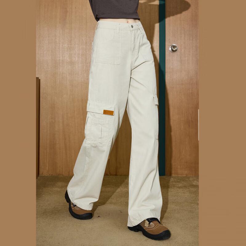COOLHUT Women's High-Waist Wide-Leg Workwear Pants