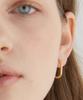 Halden One Touch Oval Ring Earrings (E004_Gold Large)