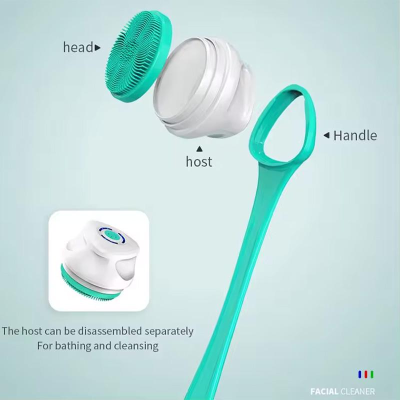 Rechargeable Electric Body Shower Brush - 5 Rotating Shower Brush Heads for Deep Cleansing and Exfoliation