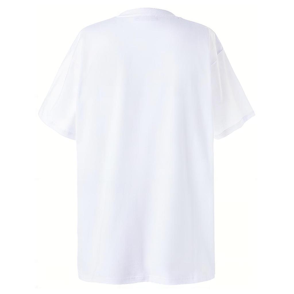 ONITSUKA TIGER Logo Print Casual Loose Short Sleeve T-Shirt Unisex Tops White 2183A460-103