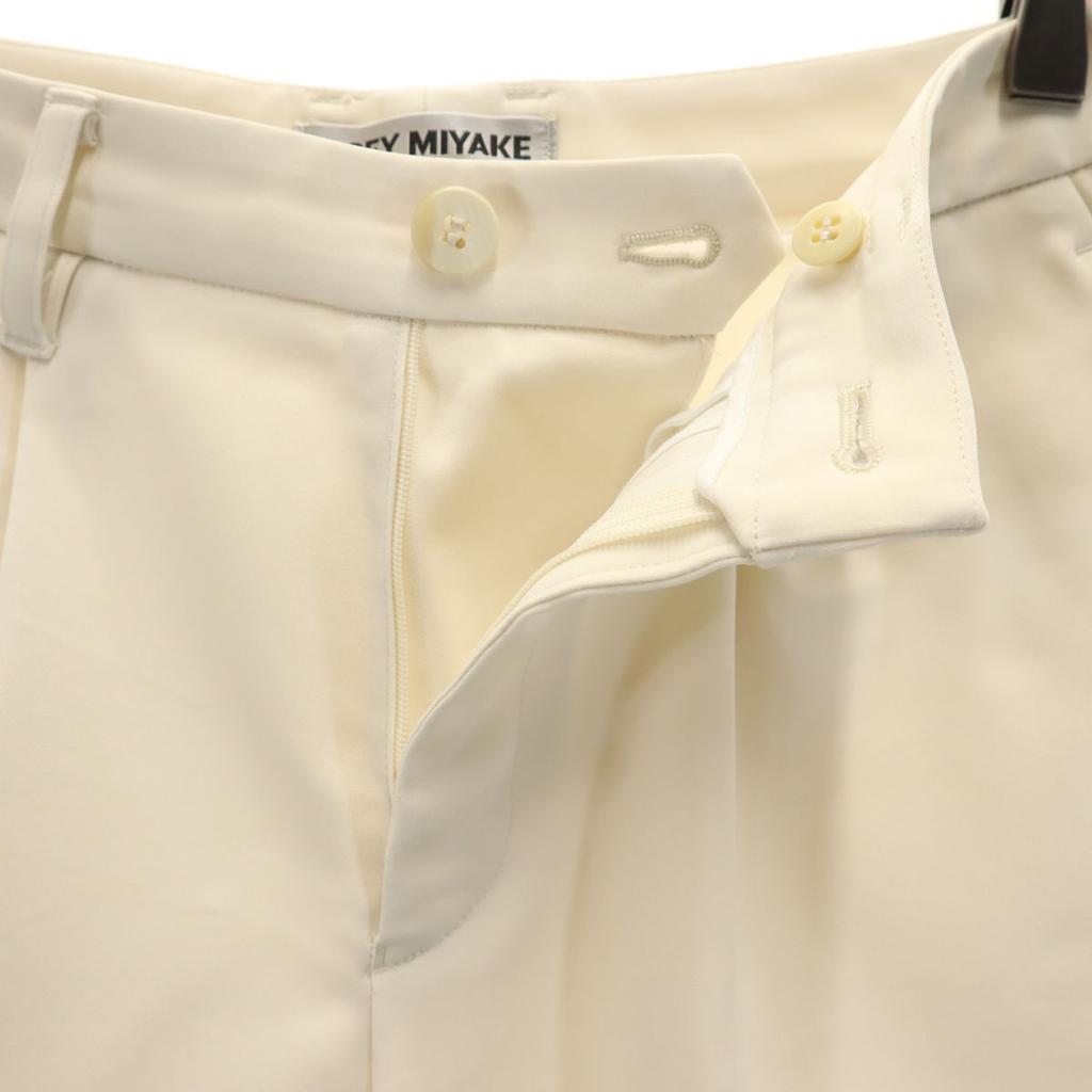 ISSEY MIYAKE Stretch Pants L Ivory Women Used