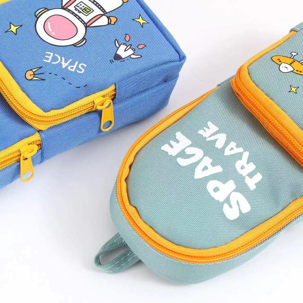 Student Pencil Case with High Capacity for Pencils, Fountain Pens, and Gel Pens