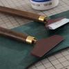 1Pc Practical Leather Gluing Tool Sandalwood Handle DIY Handcraft Glue Application Tools For Leathercraft Handmade