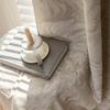 French Scandinavian Style Printed Bedroom Hooks, Perforated Curtains, Full Blackout Sun Protection Cloth