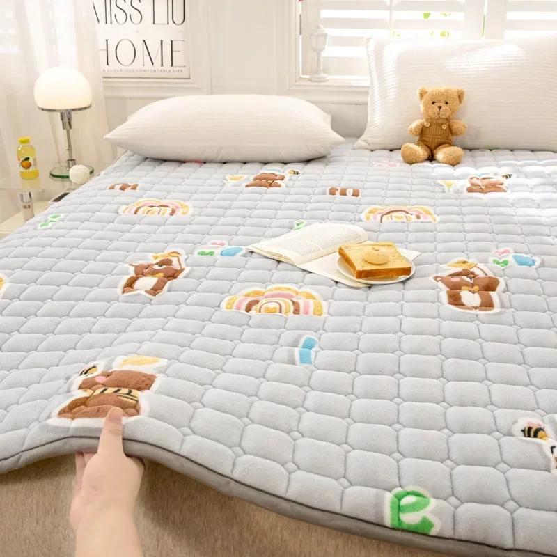 Saltele 100% impermeabile, ultrasubțire, pliabilă, din bumbac, covoraș de pat pliabil, tatami, dormitor, hotel, pentru o persoană, dublă, multiplă, king size