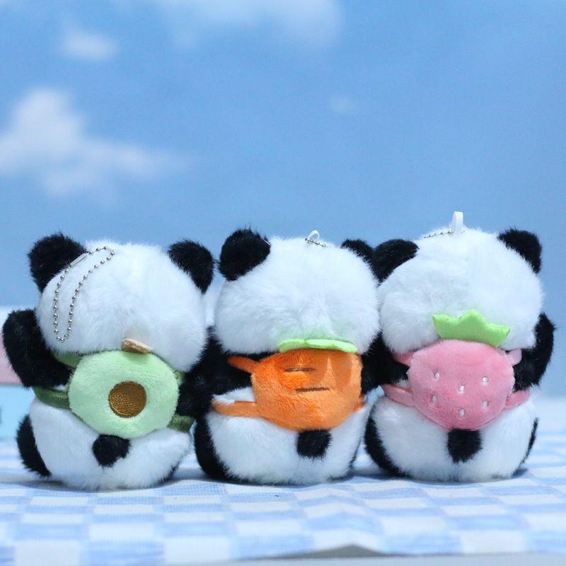Panda Cuddly Adorable Plush Toy Keychain Unique Animal Design For Bag Charm Lovers