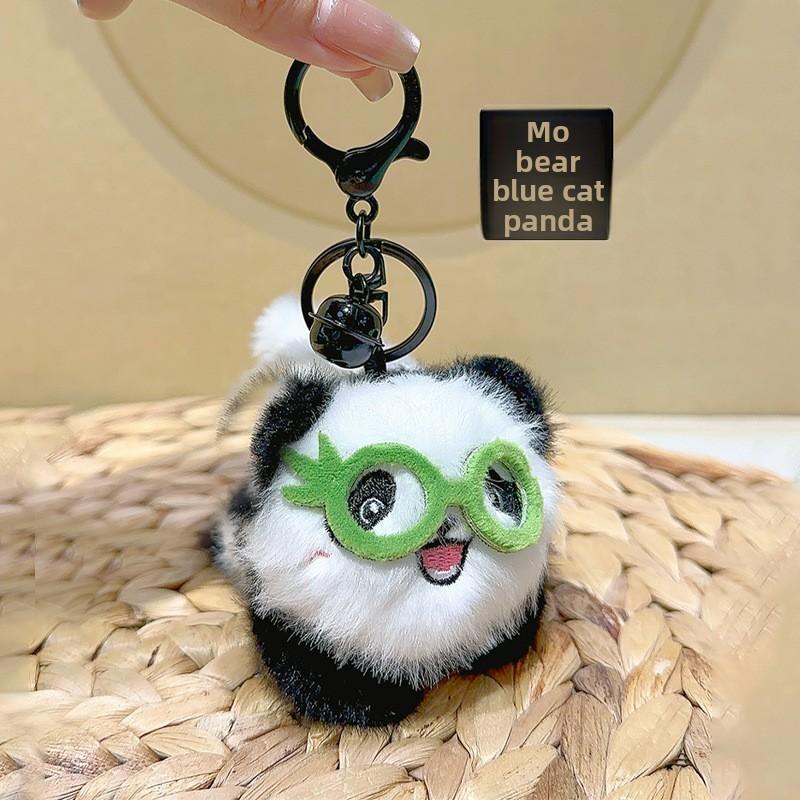 Wearing Carrying Bamboo Glasses Panda Aromatherapy Plush Keychain Pendant Bag