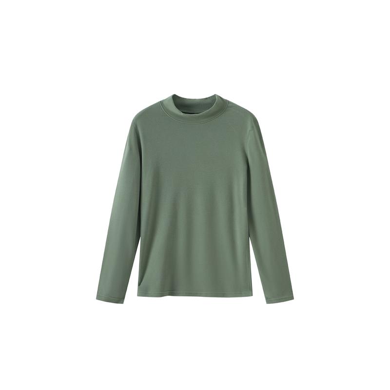 

Женский самонагревающийся антибактериальный термотоп Yiershuang из шелковой смеси с полувысоким воротником M