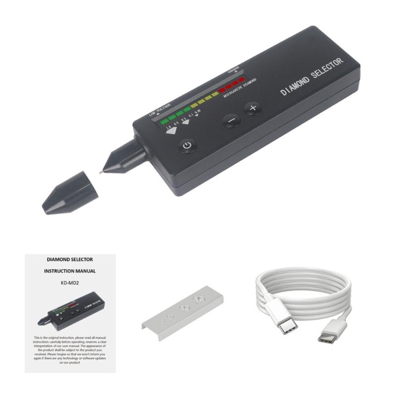 Handheld USB C Power Jewelry Hardness Meter Jewelry Tester Pen for Jewelry Testing Gemstones Detector