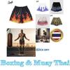 Fire Flame Training Muay Thai Boxing Shorts Kickboxing Print Quick Dry Martial Art Boxer Men Women Kid Pants Fitness Gym Sport Workout Streetwear