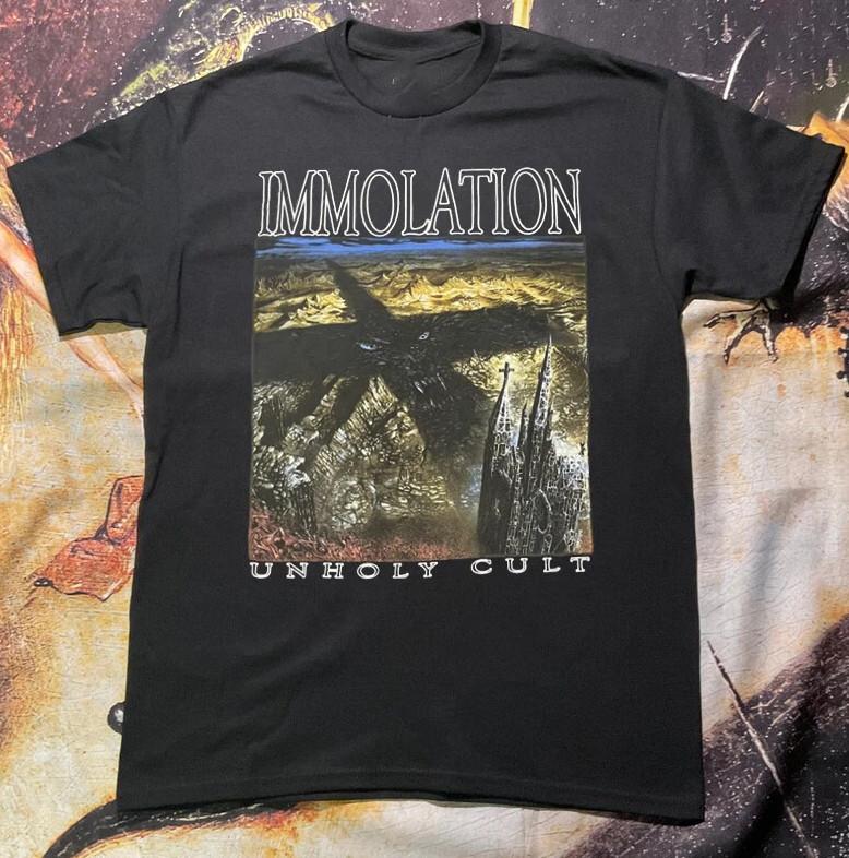 Immolation Band Unholy Cult Black Unisex T-shirt, size S-4XL