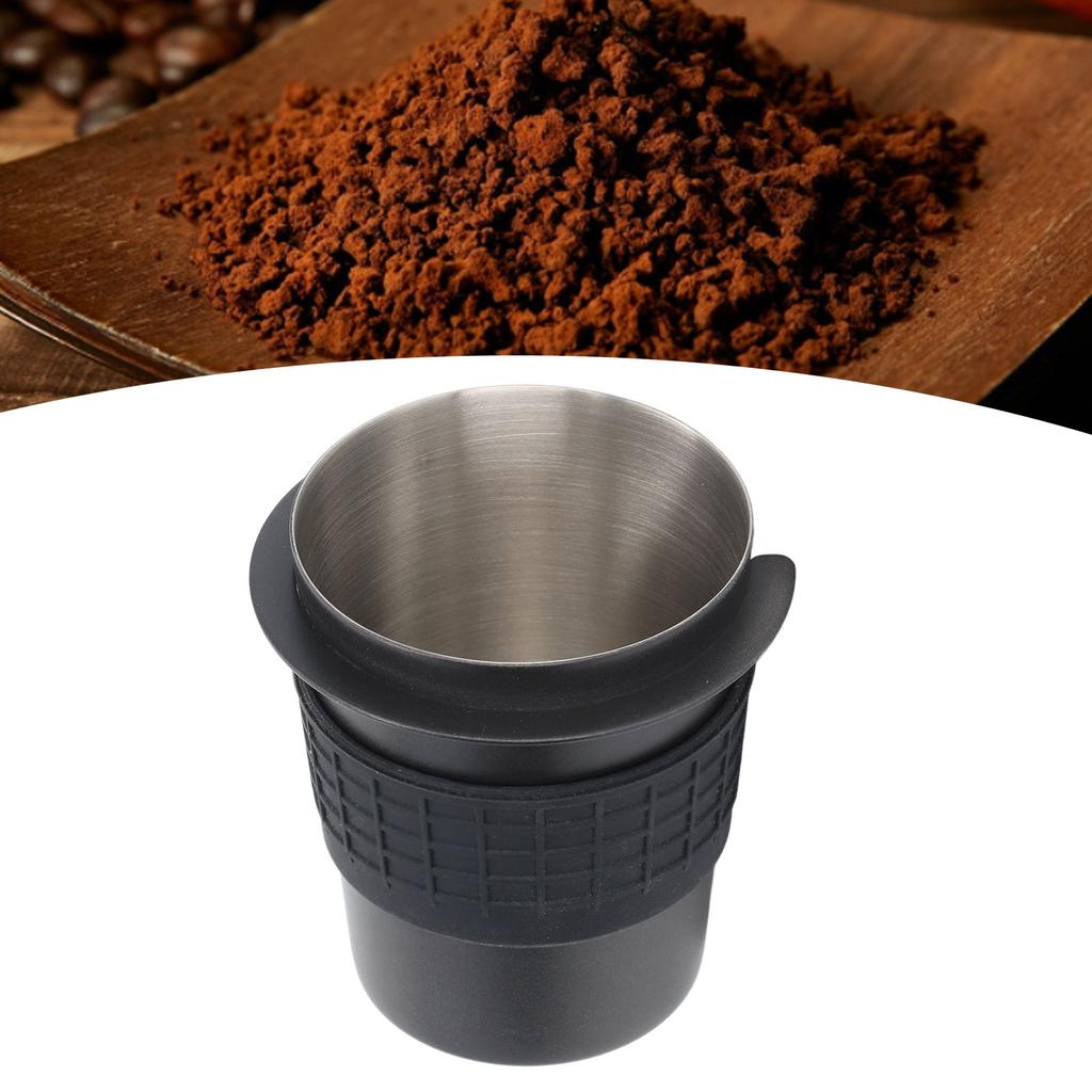 58mm Edelstahl Kaffee Dosierbecher Kaffee Maschinen Griff Aufnahme Pulverbecher mit Silikon