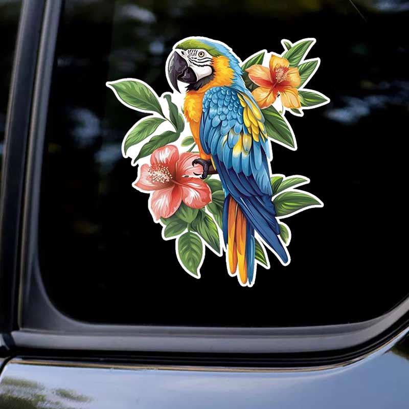 Mėlyno papūgos automobilio lipdukas Vinilinė decal vandeniui atspari galinio lango motociklo kemperio buferio sunkvežimio nešiojamojo kompiuterio dekoracija Y163