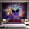 Trippy Alien By Brizbazaar Indian Tapestry Watercolor Wall Carpet Tapestry Watercolor Wall Carpet Novelty Art Decor Funny Blanke