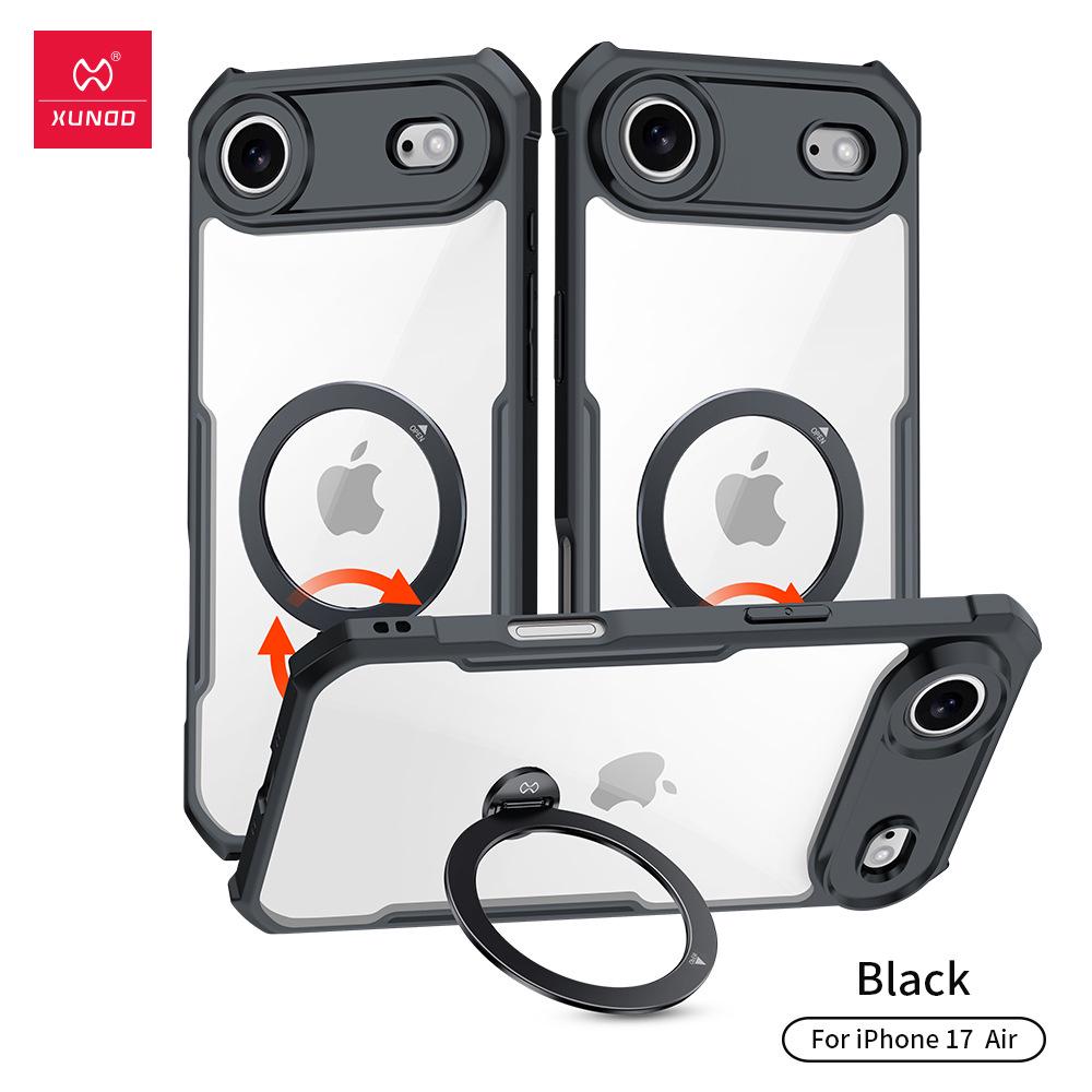 iPhone 17 Pro Max Magnetic Ring Stand Case - Drop-Proof Protective Cover