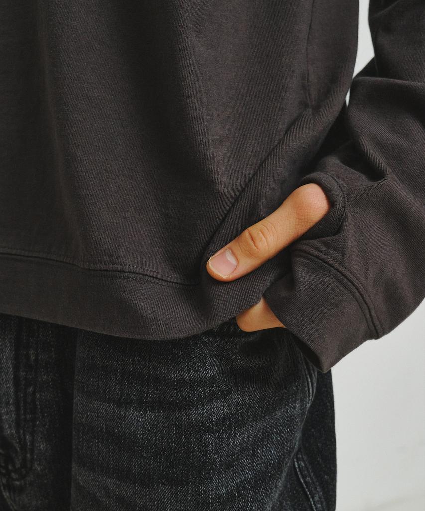 ENDOOR Finger Hole Stitch Long Sleeve (Dark Gray)