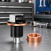 Oil Pan Installation Screw with Separate Sealing Washer, Automotive Metal Fastener with Threaded Body for Replacement and Maintenance Work