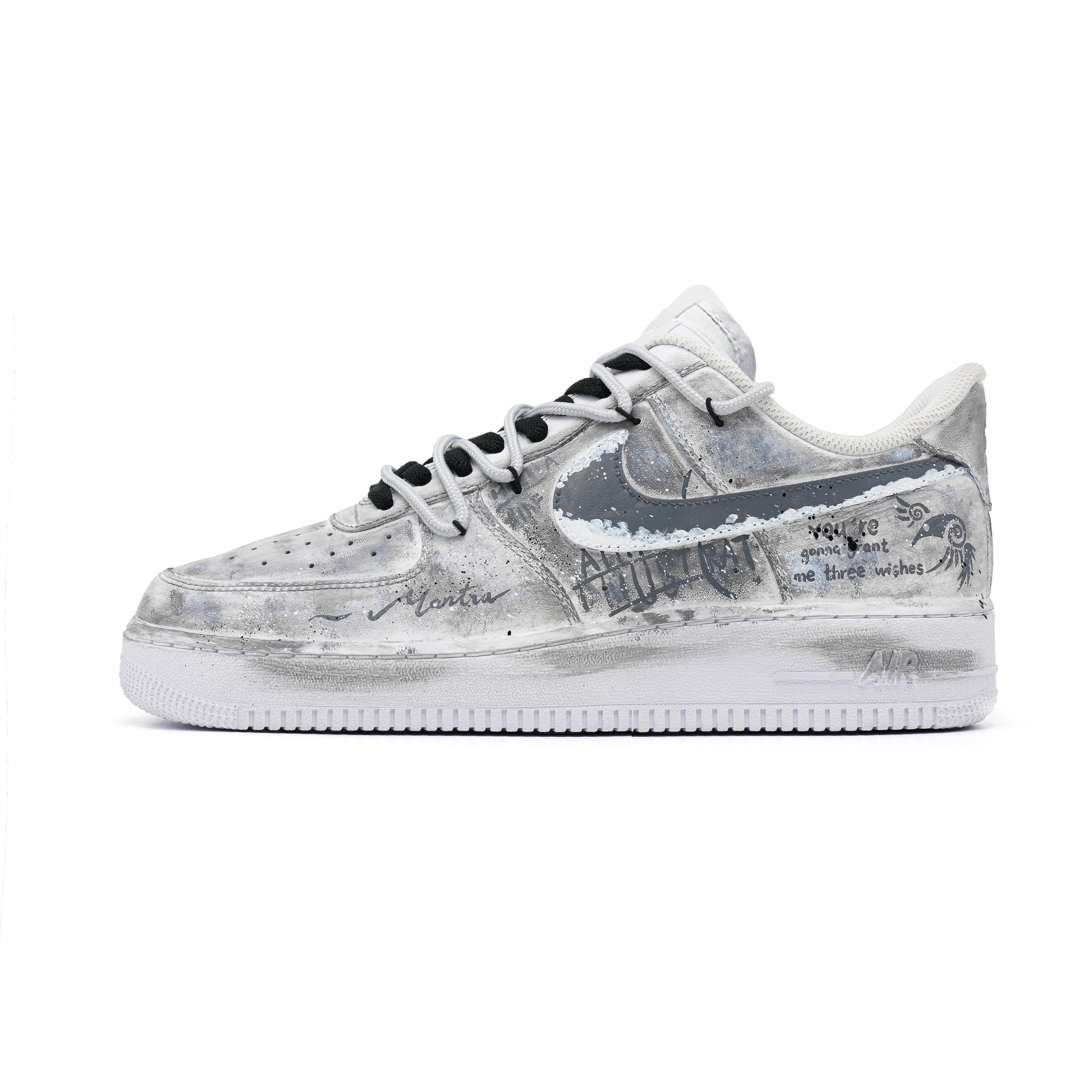 

Nike Air Force 1 Slip Resistant Abrasion Resistant Low top Skateboard Shoes Unisex Gray White CW2288-111(Team317-) 37.5
