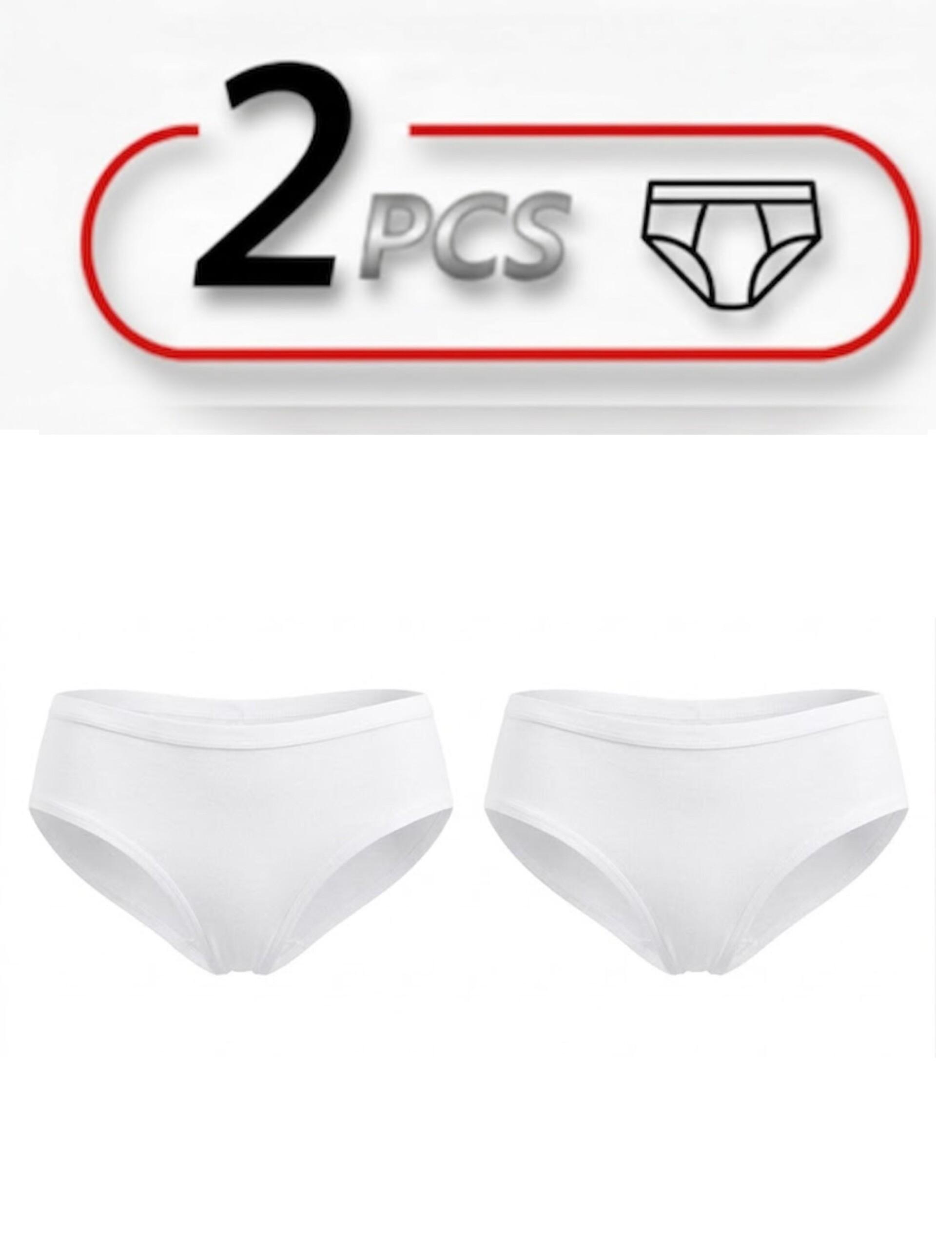 

Girls Underwear Set with Decorative Elastic, 2-Pack Any season 273-036-pak2 HC 92 білий