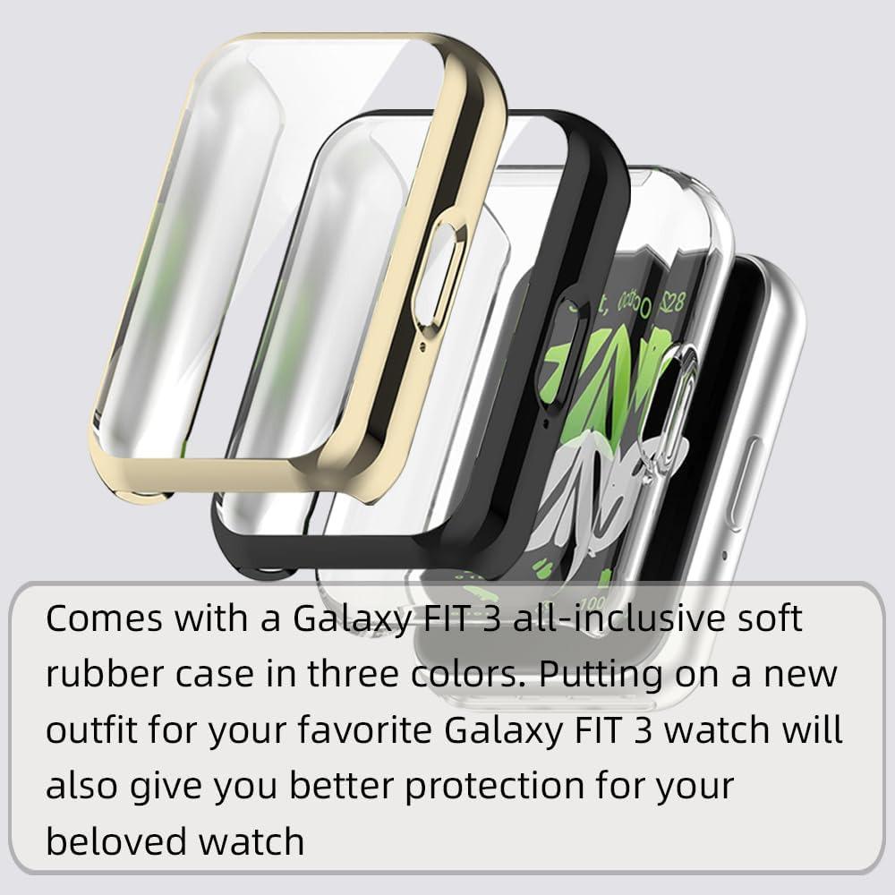 Galaxy Fit 3 Displayschutzhülle TPU Schutzhülle Vollabdeckung Stoßfänger für Samsung Galaxy Fit3 Kratzfestes Zubehör