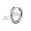 2Pcs Stainless Steel Cz Hoop Earrings Simple Helix Tragus Daith Conch Rook Snug Ear Piercing Jewelry Gifts