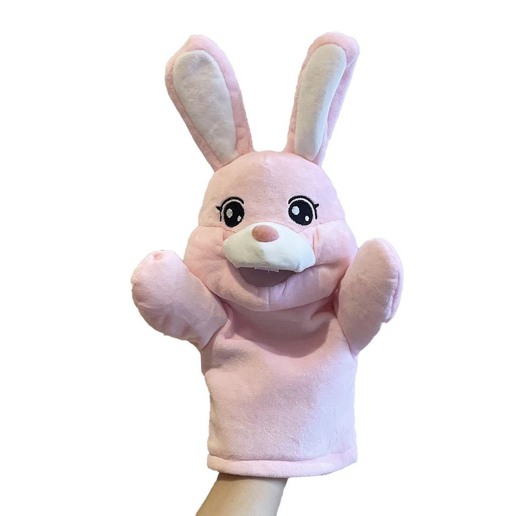 Cartoon Animal Plush Hand Puppet Panda Crocodile Doll Children Prop Performance