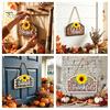 Decorative Wood Entrance Sign Fall Wooden Farmhouse for Front Door, Rustic Sunflower Welcome Sign, Autumn Harvest Decor Thanksgiving Hanging