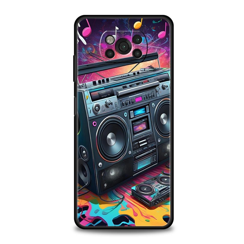 Retro Recording Device Phone Case for Xiaomi Poco F7 F6 F5 F4 F3 X6 X5 X4 X3 NFC F7 Ultra M4 C51 C55 GT 5G Soft TPU Cover Fundas