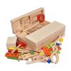 Wooden DIY Kids' Tool Box Set: Portable Assembly House Repair Toy with Nuts & Wrench