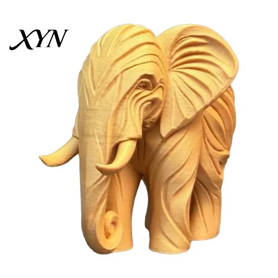 Simulated Elephant Model 3D Printed Figurine, One-Piece Molding, Cute High-end Texture Model, Desktop Ornament for Home, Bookshelf Decoration