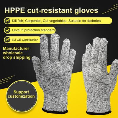 Cut-Resistant Gloves, Level 5 Bite-Resistant And Stab-Resistant Labor Protection Gloves, Hppe Industrial Protective Gloves Against Cuts And Scratches