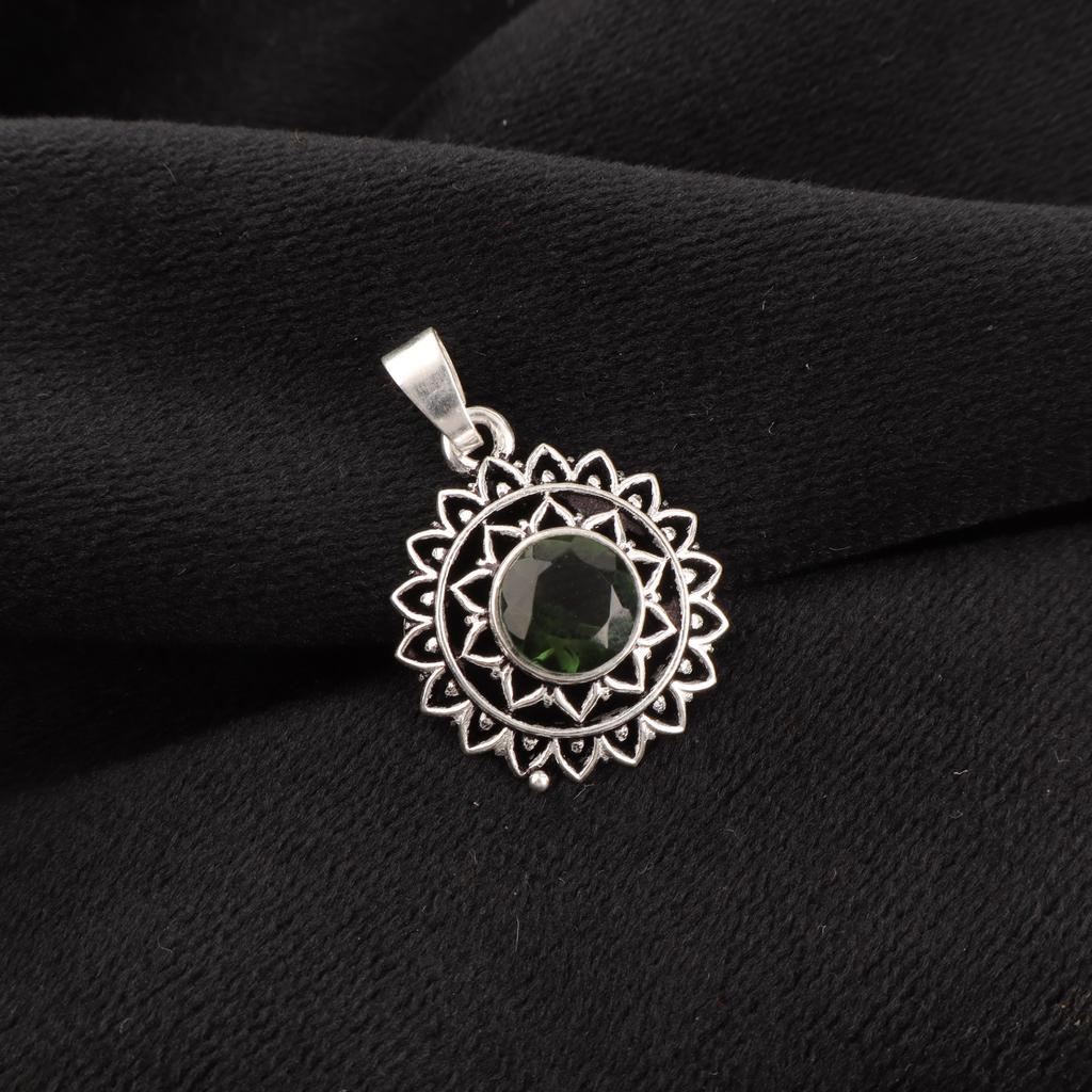 Glorious Green Tourmaline Gemstone Jewelry, 925 Sterling Silver Pendant, Beautiful Tourmaline Handmade Pendant For Gift
