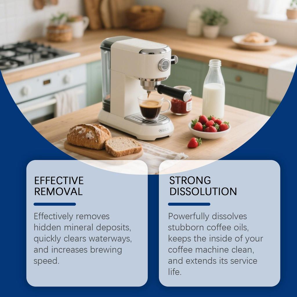 AMZ Coffee Machine Cleaning Tablets 12pcs - Gently Cleans  Stains and Limescale. Portable Universal Coffee Machine Cleaning and Care Tablets.