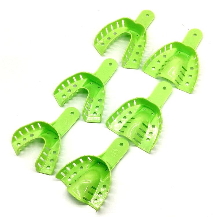 10ks zubní protézy plastové otiskovací misky Centrální bělení zubů Držák na zuby Odolný pro nástroje na zuby