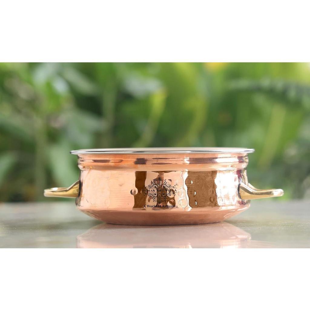 Steel Copper Serving Handi Bowl, Serveware & Dinnerware, 500 ML