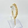 Used [New Battery] SEIKO Ladies Watch Gold Oval Curb Chain 1221-5570 4000825