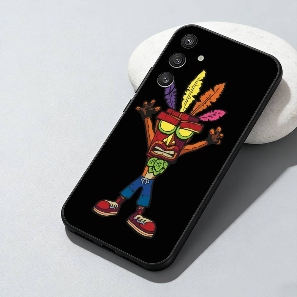 C-Crash Game Roles Aku-aku Phone Case For Samsung Galaxy A73,A72,A71,A70,A52,A51 Others Soft Black Cover