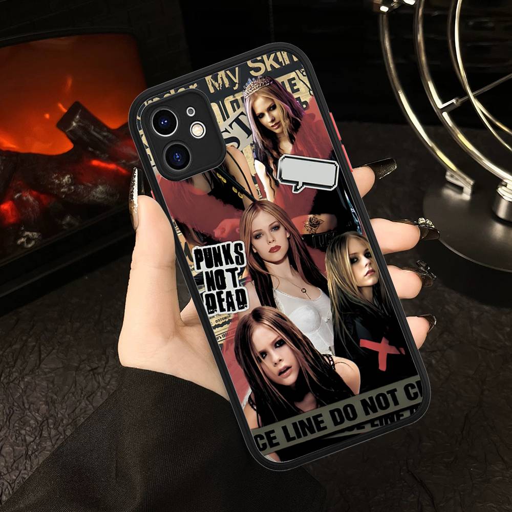 Avril Ramona Lavigne Phone Case For IPhone 16e 16 15 14 13 12 11 Pro Max X XS Max Plus Matte Clear