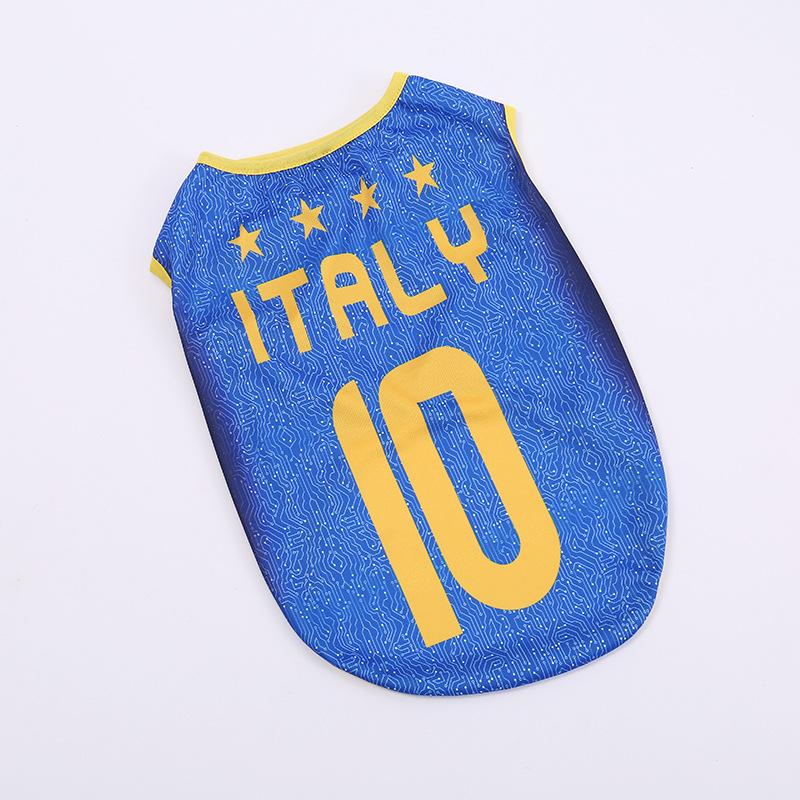 Pet Soccer Team Dog Vest Teddy Summer Clothing Pomeranian Bi Bear Puppy Clothing Cat Pet Clothing Thin