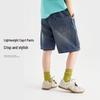 Boys' 2026 Summer Jeans: New Trendy Medium & Large Children's Capris Shorts