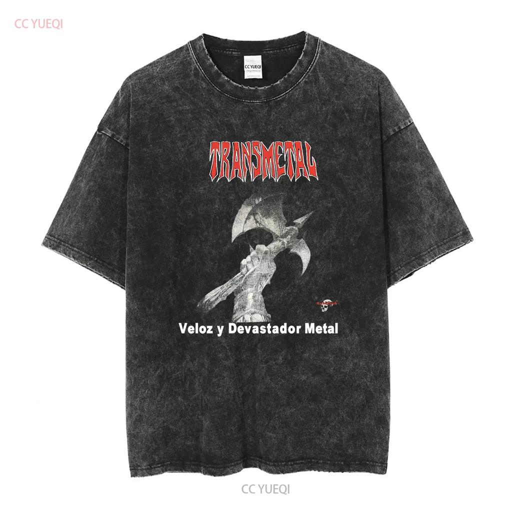 Vintage y2k Transmetal Rock Death T-Shirt Mexikanischer Metal XL Vintage Gewaschen Atmungsaktiv Designerkleidung Vielseitig Lässig