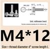 M3-M8 Hand-Tightened Transparent Acrylic Knurled Screw 