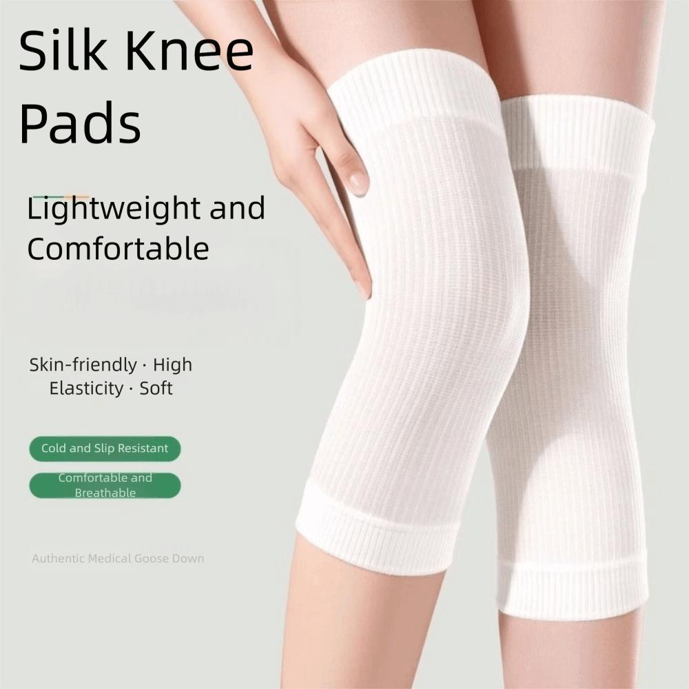 Invisible Yoga Knee Pad Thin Knee Joint Warming Leg Sleeves Gifts Mulberry Warm Silk Knee Pads