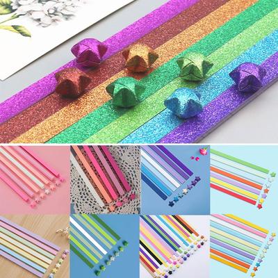 540 listů Origami Paper Stars Ruční ruční práce Origami Lucky Star Paper Skládací Origami Star papírové proužky pro papírové umělecké řemesla