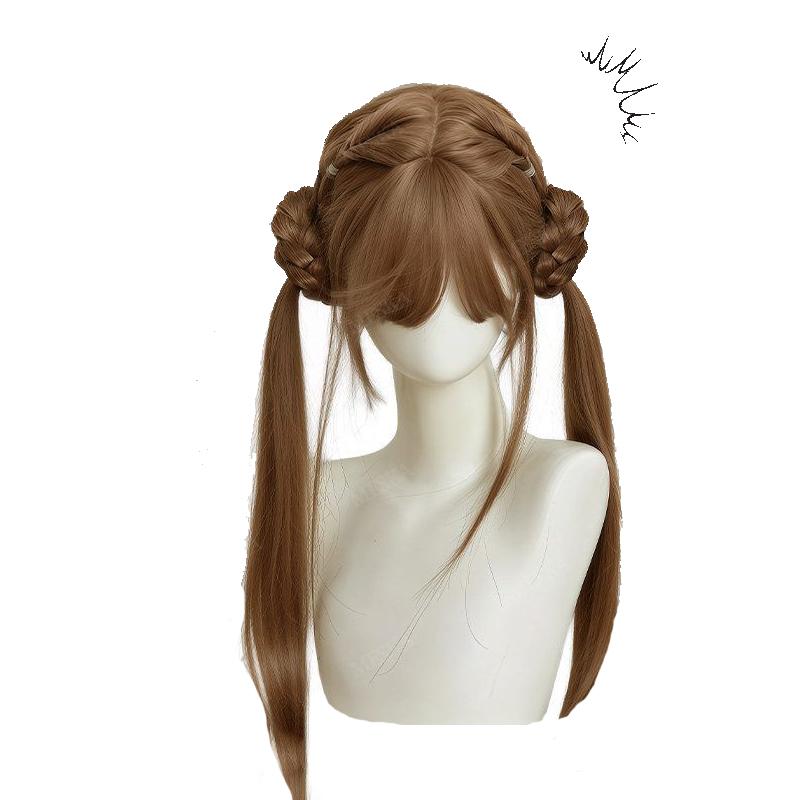 Cute and adorable twin ponytail wig, anime party costume wig