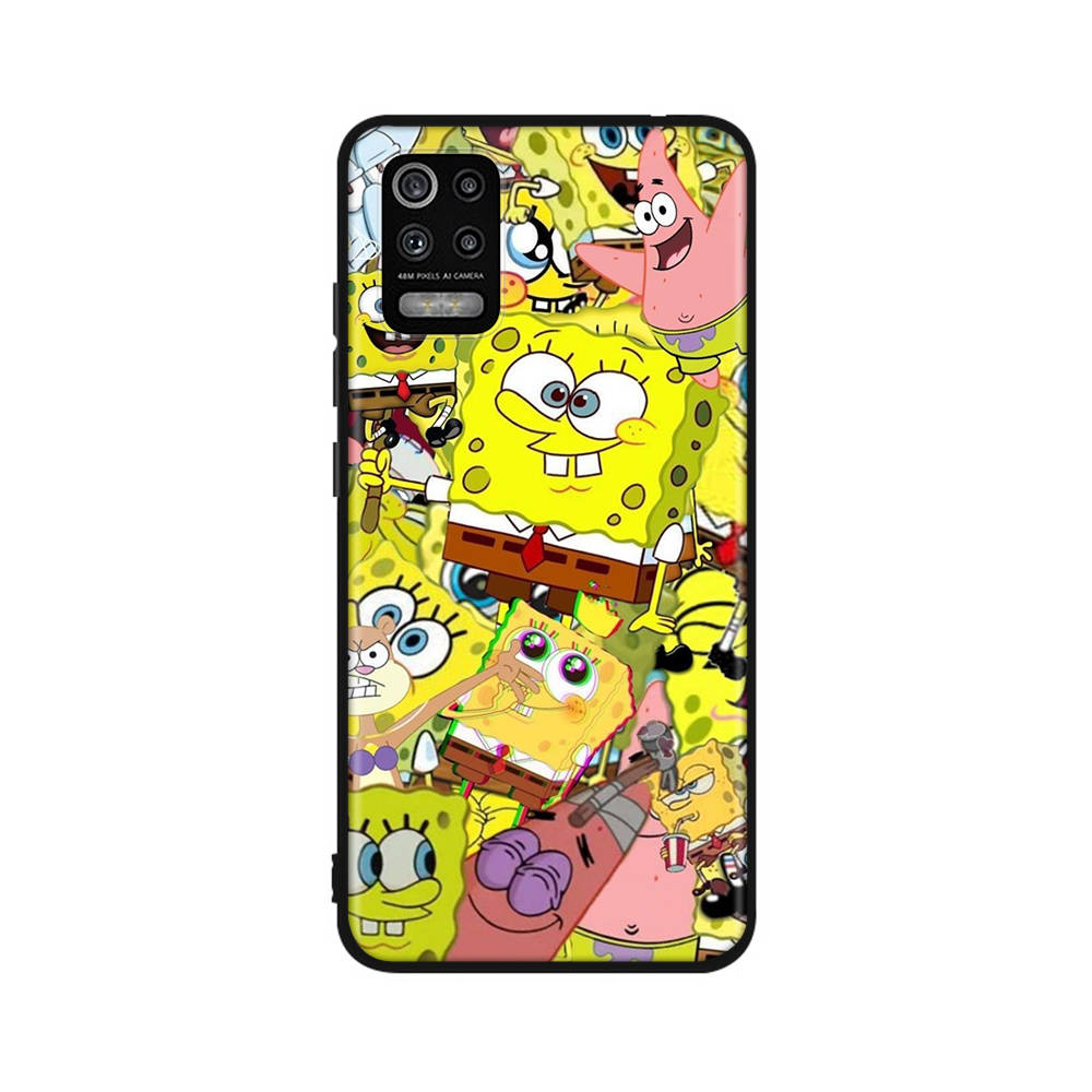 ST86 Spongyabob barát tok OPPO Reno 8 6 5 4 Pro Find X3 A17 A31 A38 A40 A53 A54 A55 A74 A76 A78 A77 A80 A94 A95 A96 Lite fekete kanapé borítóhoz
