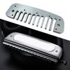 Classical Blues Harmonica 10 Holes Design Metal Texture Body Portable for Travel Performances and Music Enthusiasts