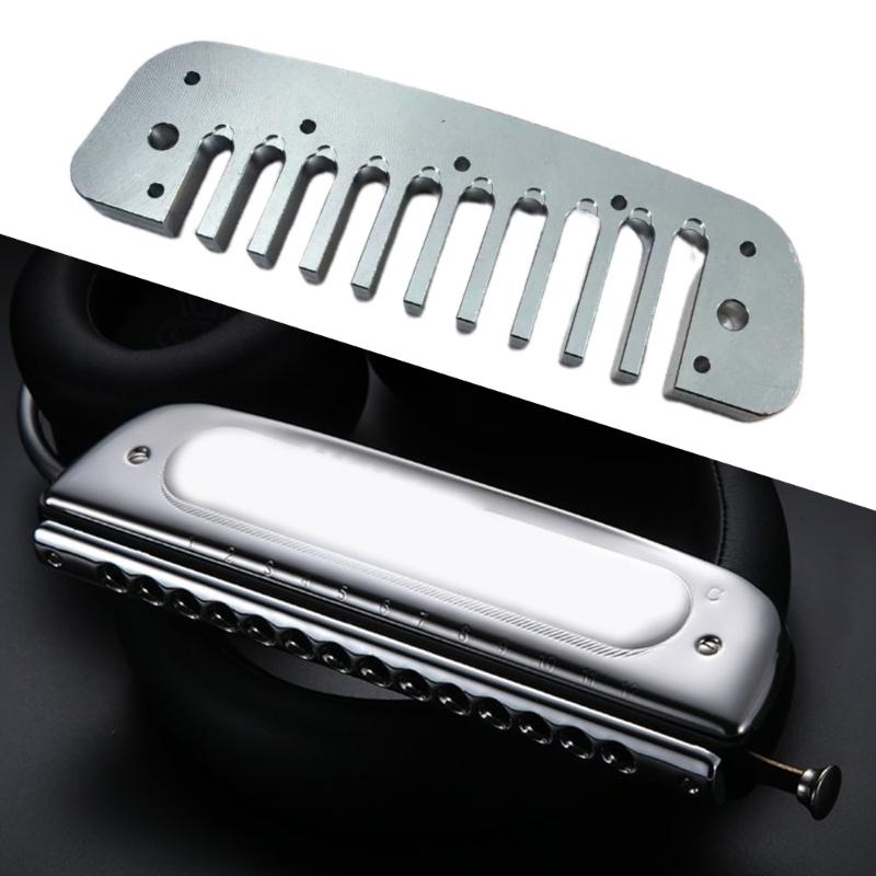 Classical Blues Harmonica 10 Holes Design Metal Texture Body Portable for Travel Performances and Music Enthusiasts